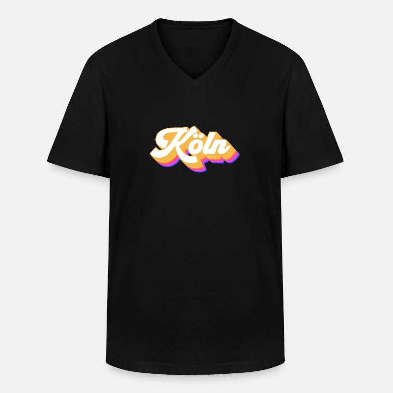 Kölnerin Kölner Köln - Männer-T-Shirt mit V-Ausschnitt - Schwarz