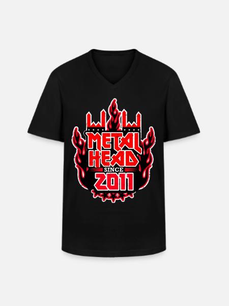 METALHEAD since 2011 - Men's V-Neck T-Shirt - black