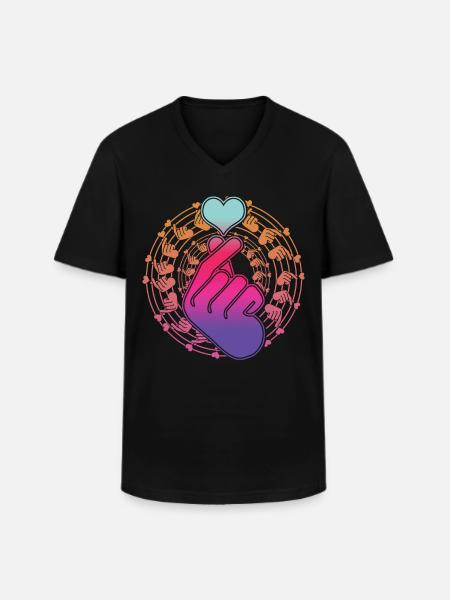 Kpop K-Pop Korean Popmusic - Men's V-Neck T-Shirt - black