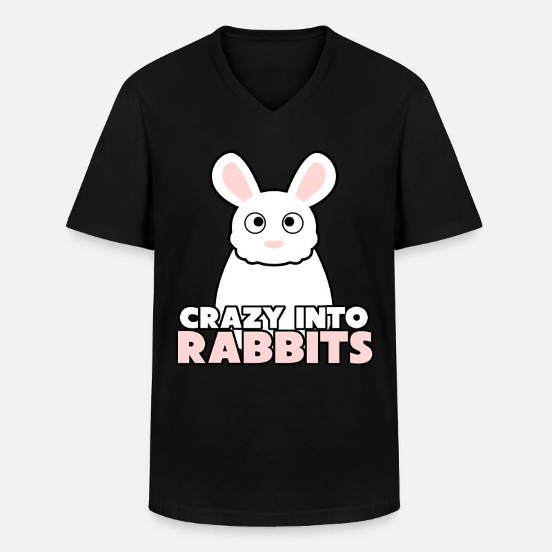 Rabbit Rabbit Rabbit Rabbit - Men's V-Neck T-Shirt - black