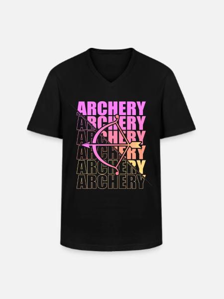 Archery Archer Archery Bow - Men's V-Neck T-Shirt - black