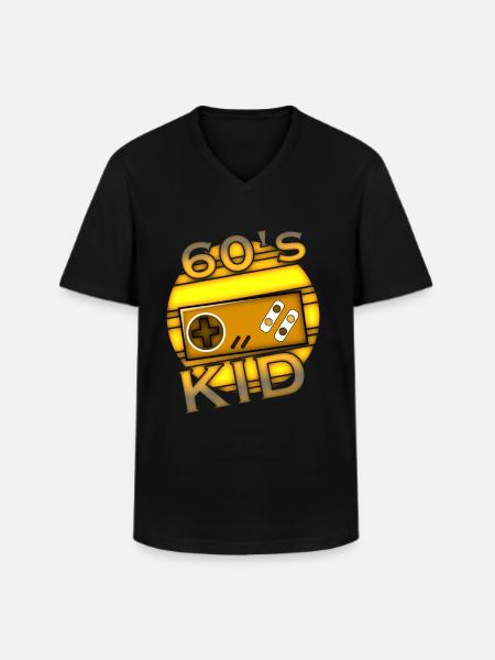 Kind der 60er Jahre - Männer-T-Shirt mit V-Ausschnitt - Schwarz