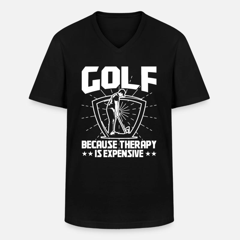 Perfect Golfing Design - Männer-T-Shirt mit V-Ausschnitt - Schwarz