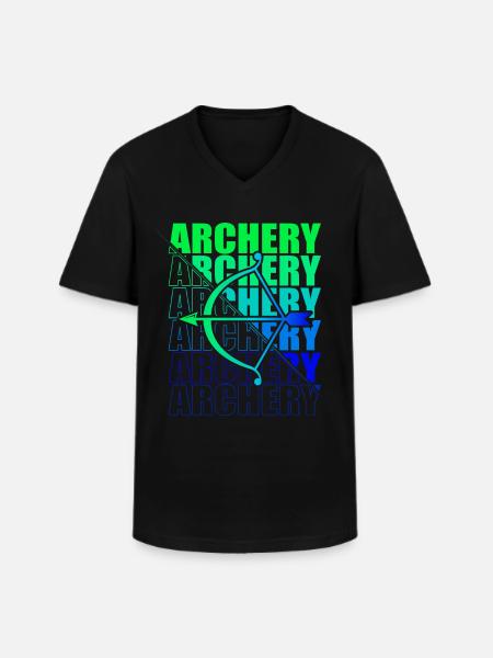 Archery Archer Archery Bow - Men's V-Neck T-Shirt - black