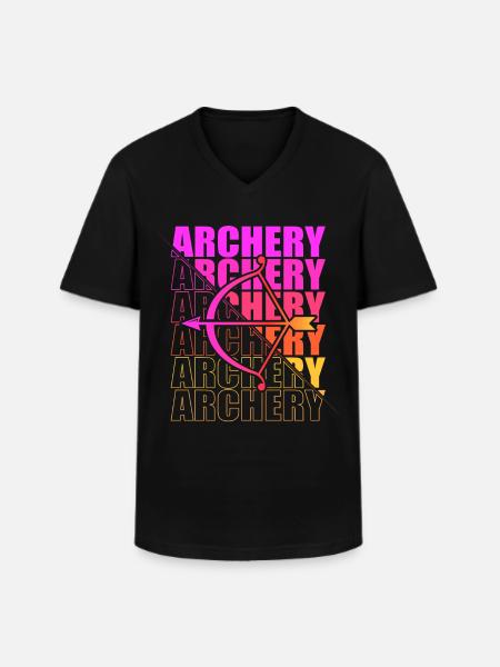 Archery Archer Archery Bow - Men's V-Neck T-Shirt - black