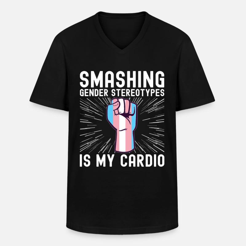 Transgender Trans LGBTQ - Männer-T-Shirt mit V-Ausschnitt - Schwarz