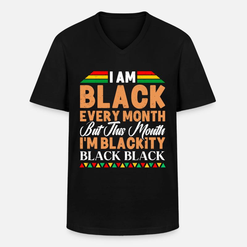 Every Month Black History - Männer-T-Shirt mit V-Ausschnitt - Schwarz