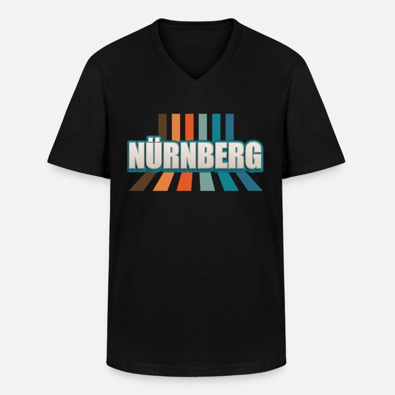 Nürnbergerin Nürnberger Nürnberg - Männer-T-Shirt mit V-Ausschnitt - Schwarz