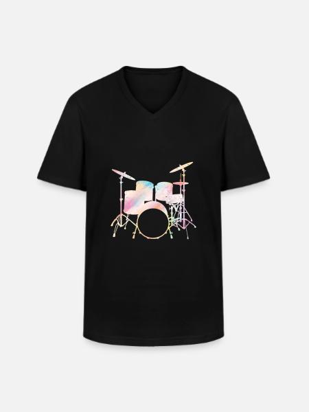 Drummers Drummers Drummers Drummers - Men's V-Neck T-Shirt - black