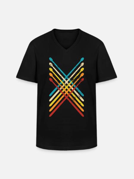 Drummers Drummers Drummers Drummers - Men's V-Neck T-Shirt - black