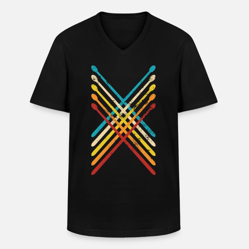 Drummers Drummers Drummers Drummers - Men's V-Neck T-Shirt - black