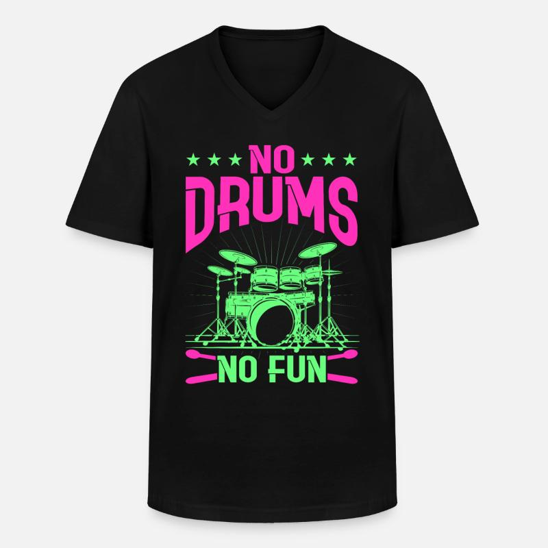 Batteurs Batteurs Batteurs Batteurs - T-shirt col V Homme - noir