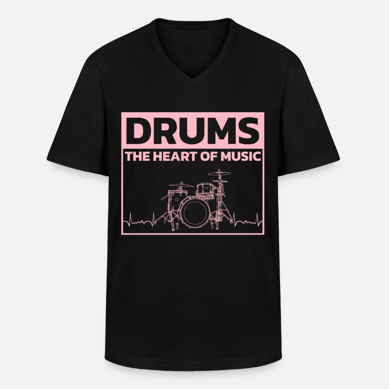 Drummers Drummers Drummers Drummers - Men's V-Neck T-Shirt - black