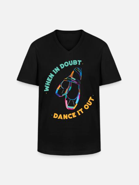 Ballet Danseuse Danse Ballerine - T-shirt col V Homme - noir