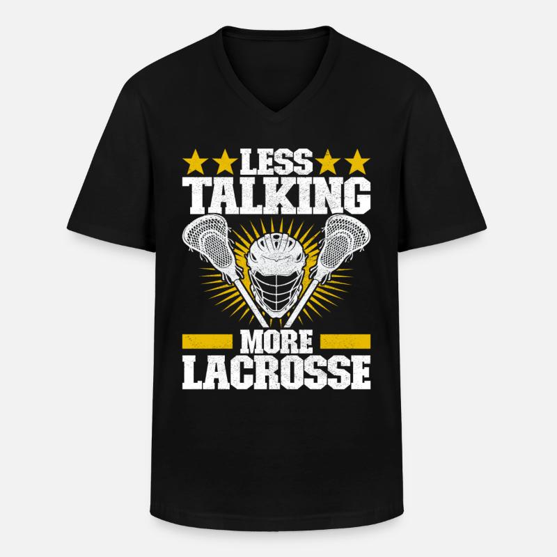 Lacrosse - Männer-T-Shirt mit V-Ausschnitt - Schwarz