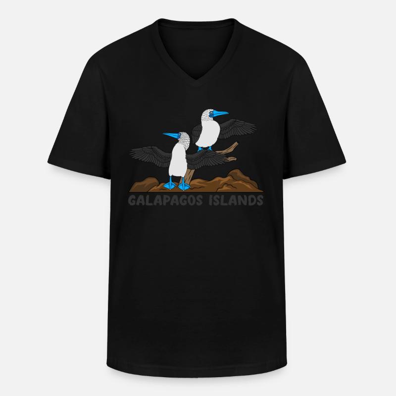 Galapagos Islands - Männer-T-Shirt mit V-Ausschnitt - Schwarz