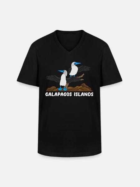 Galapagos Islands - Men's V-Neck T-Shirt - black