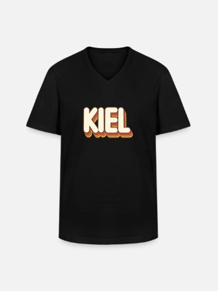 Kielerin Kieler Kiel - Männer-T-Shirt mit V-Ausschnitt - Schwarz
