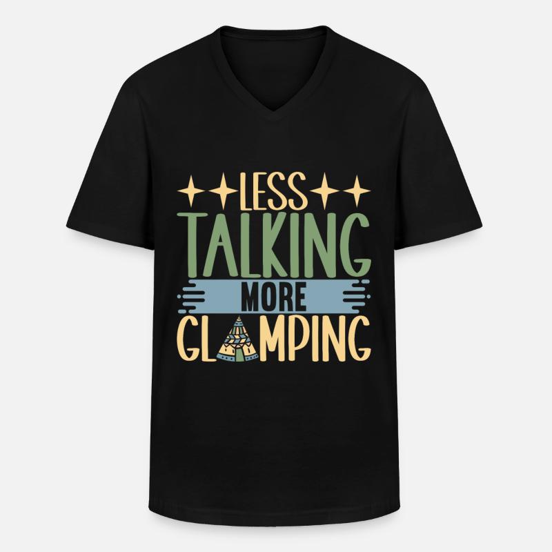 Glamping Glamper - Männer-T-Shirt mit V-Ausschnitt - Schwarz