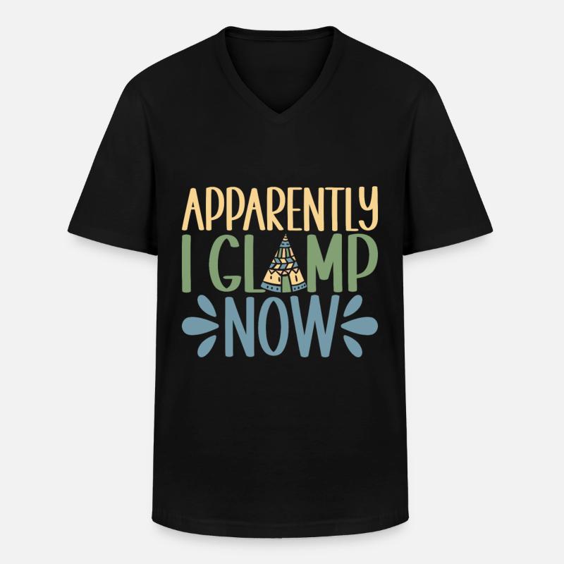 Glamping Glamper - Männer-T-Shirt mit V-Ausschnitt - Schwarz