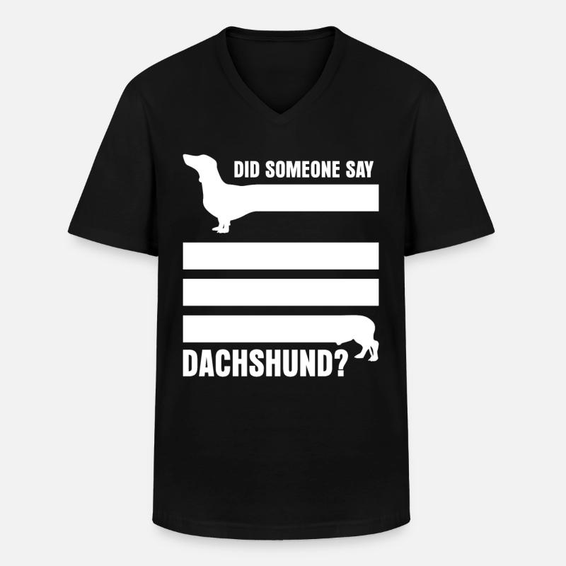 Dachshund - Männer-T-Shirt mit V-Ausschnitt - Schwarz