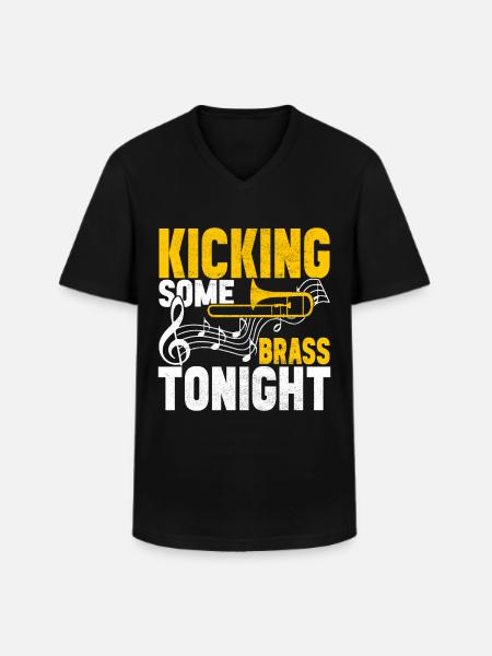 Posaune Trombone - Men's V-Neck T-Shirt - black