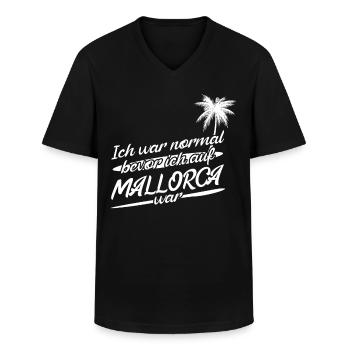 Mallorca Spruch Urlaub Palma - Männer-T-Shirt mit V-Ausschnitt - Schwarz - Vorne - AI Model Male 178 dark (178cm)