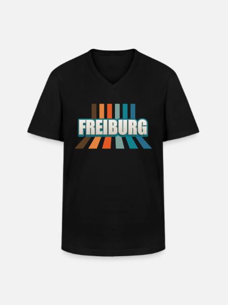 Freiburgerin Freiburger Freiburg - Men's V-Neck T-Shirt - black