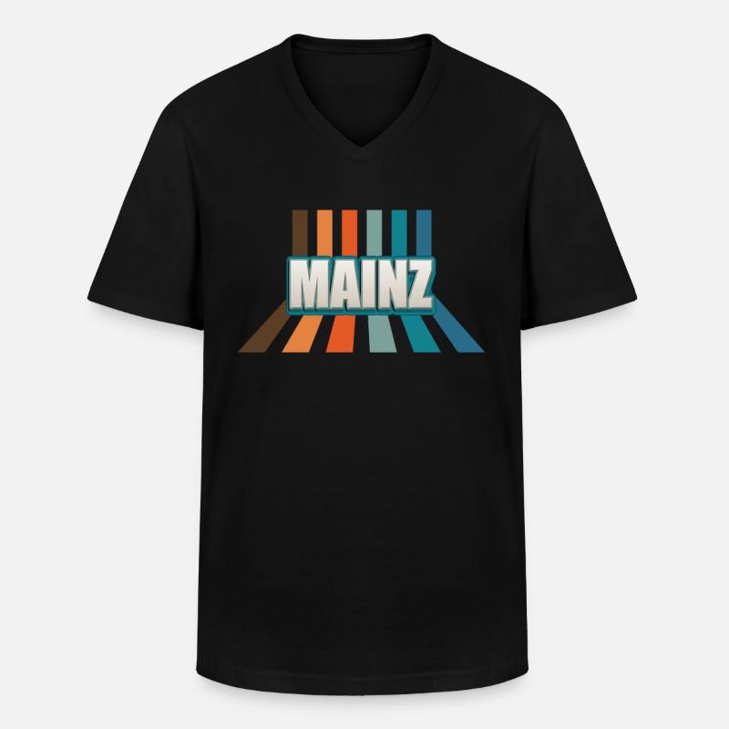 Mainzerin Mainzer Mainz - Männer-T-Shirt mit V-Ausschnitt - Schwarz