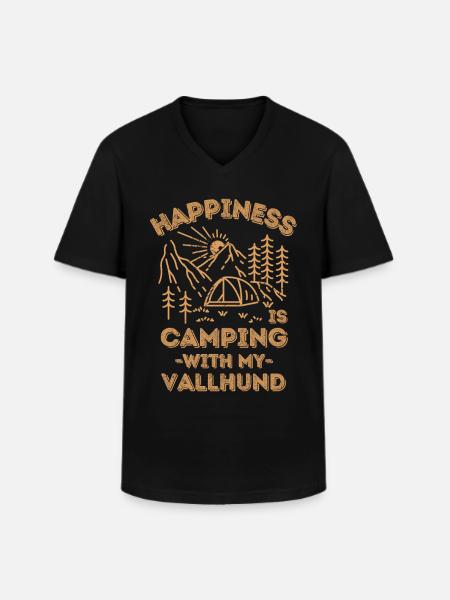 Camping avec vallhund - T-shirt col V Homme - noir