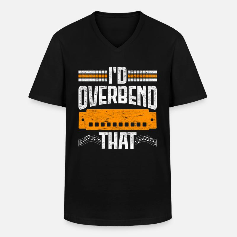 Harmonica harmonica player - Men's V-Neck T-Shirt - black