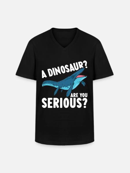 Mosasaurus Dinosaur - Men's V-Neck T-Shirt - black