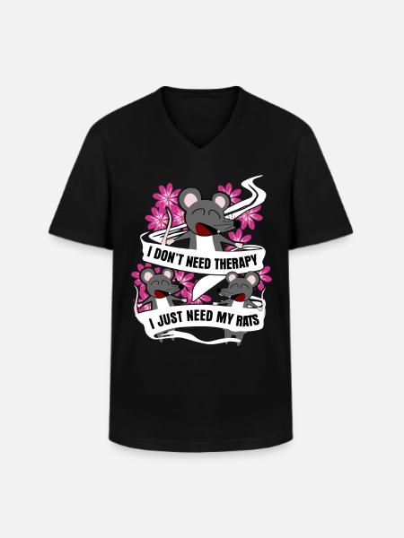 Rat Rat Owner Rats - Men's V-Neck T-Shirt - black