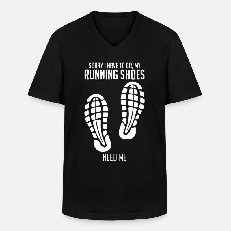 Chaussures de course Course Course - T-shirt col V Homme - noir