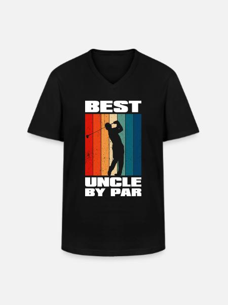 Uncle By Par - Men's V-Neck T-Shirt - black