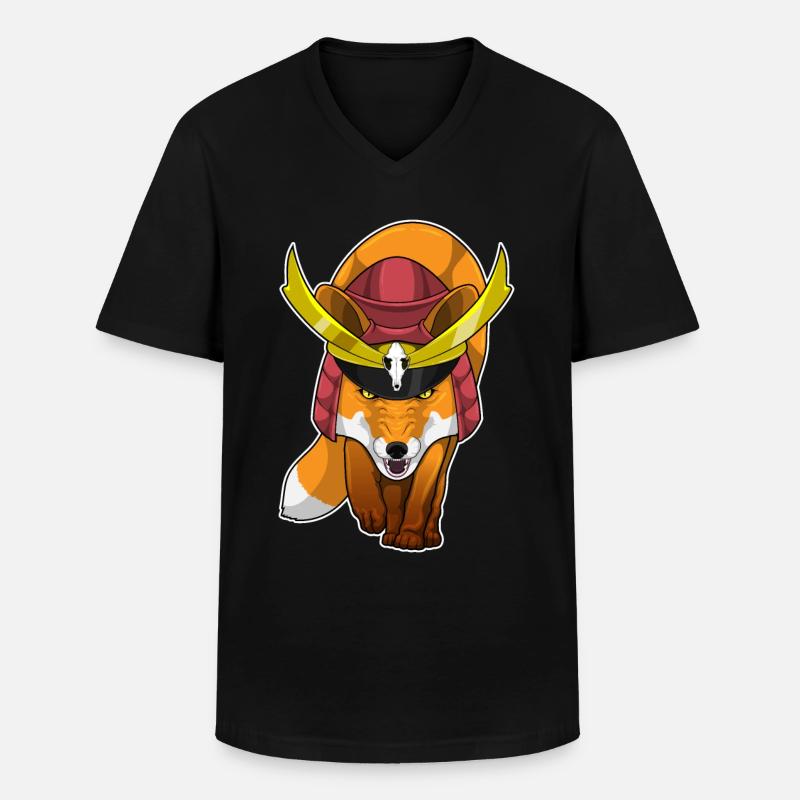 Arts martiaux Fox Samurai - T-shirt col V Homme - noir