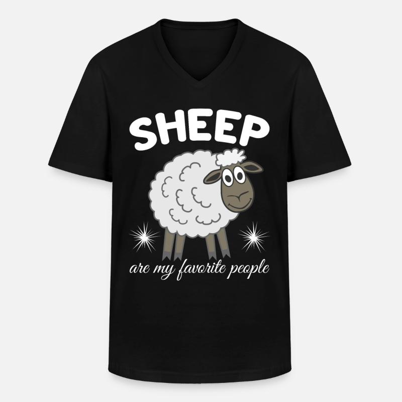 Sheep Sheep Shepherd Sheep - Men's V-Neck T-Shirt - black
