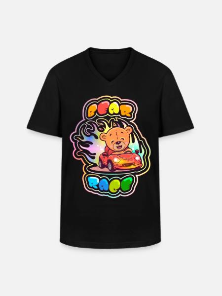Teddybärenrennen 1 - Männer-T-Shirt mit V-Ausschnitt - Schwarz