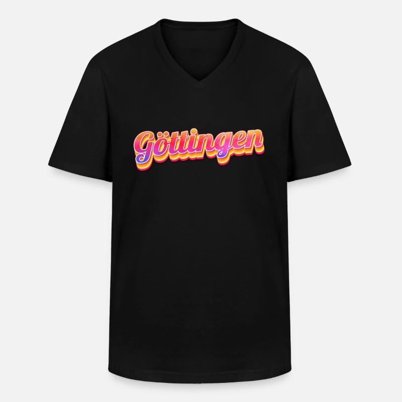 Göttingerin Göttinger Göttingen - Männer-T-Shirt mit V-Ausschnitt - Schwarz
