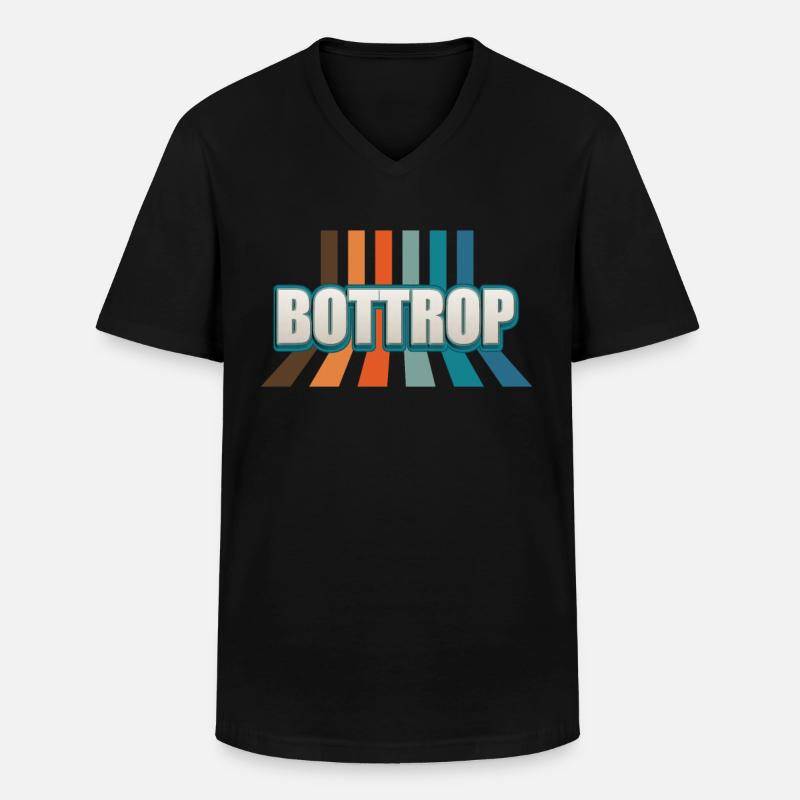 Bottroperin Bottroper Bottrop - Männer-T-Shirt mit V-Ausschnitt - Schwarz