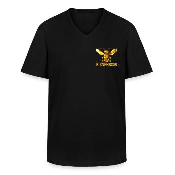 Bienenboss Imker Honig Dealer Bienenzüchter Bienen - Männer-T-Shirt mit V-Ausschnitt - Schwarz - Vorne - AI Model Male 178 dark (178cm)