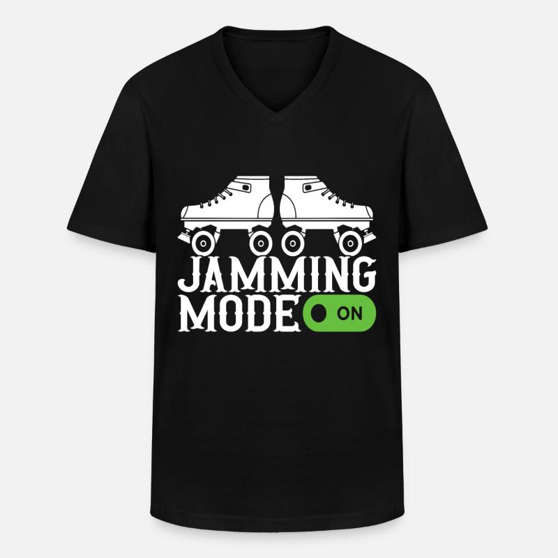 Roller Derby - Männer-T-Shirt mit V-Ausschnitt - Schwarz