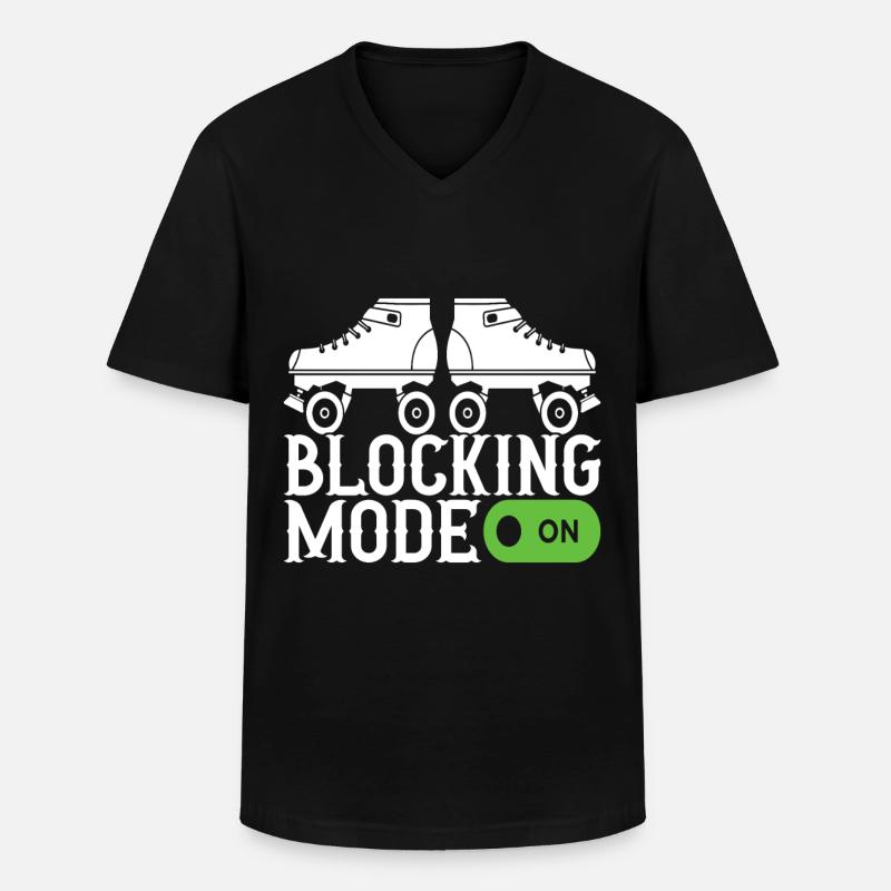 Roller Derby - Männer-T-Shirt mit V-Ausschnitt - Schwarz