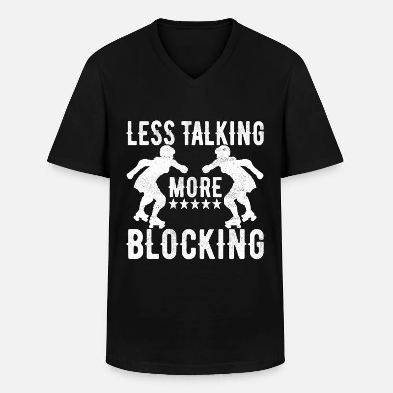 Roller Derby - Männer-T-Shirt mit V-Ausschnitt - Schwarz