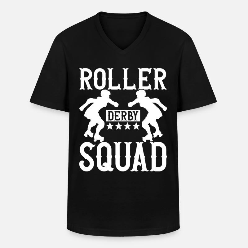 Roller Derby - Männer-T-Shirt mit V-Ausschnitt - Schwarz