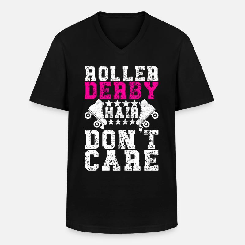 Roller Derby - Männer-T-Shirt mit V-Ausschnitt - Schwarz