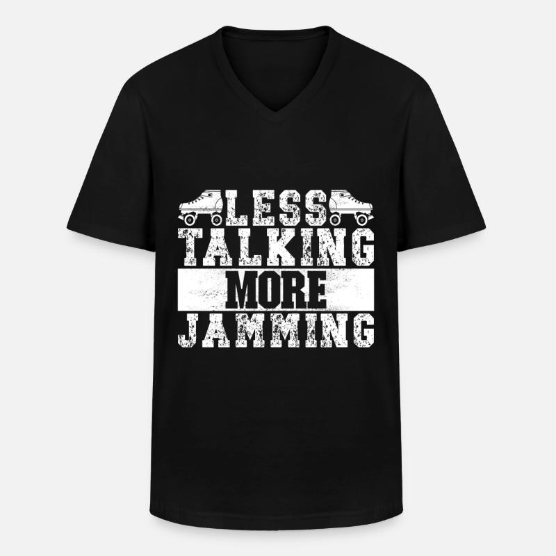 Roller Derby - Männer-T-Shirt mit V-Ausschnitt - Schwarz