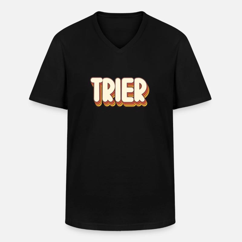Triererin Trierer Trier - Männer-T-Shirt mit V-Ausschnitt - Schwarz