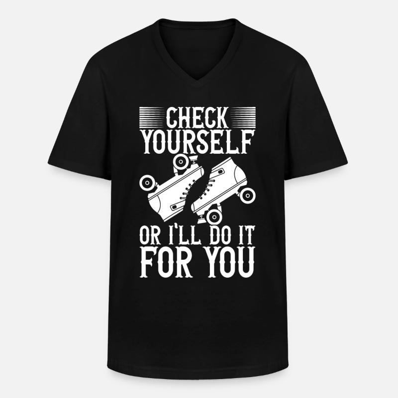 Roller Derby - Männer-T-Shirt mit V-Ausschnitt - Schwarz