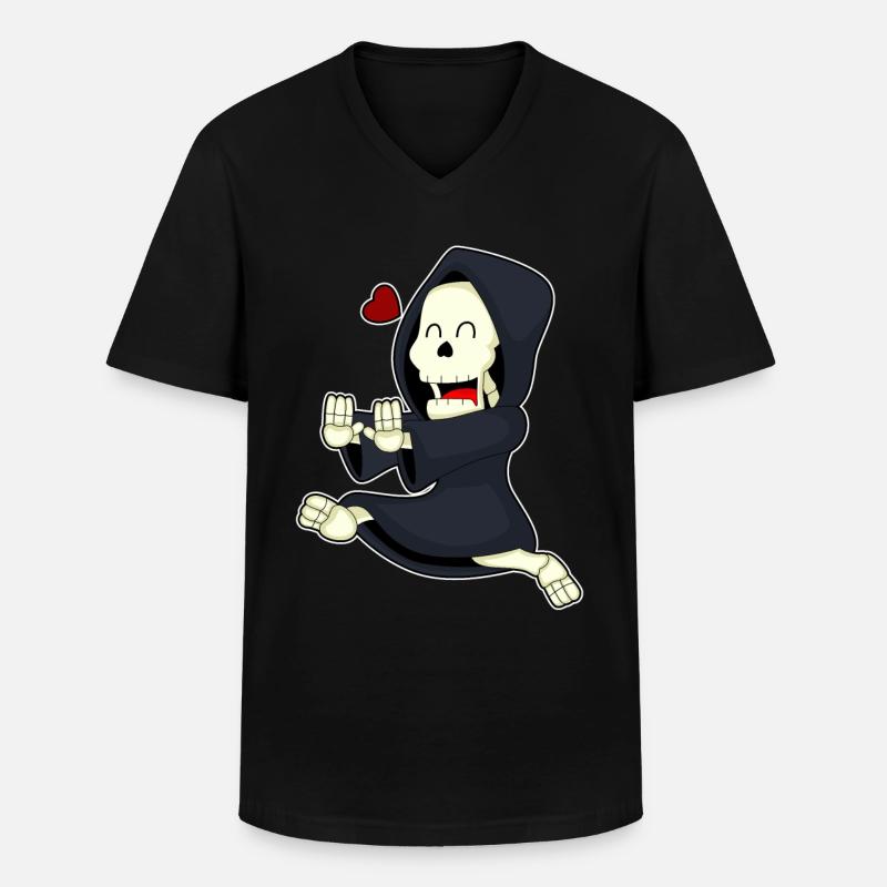 Skeleton Jogger Jogging - Men's V-Neck T-Shirt - black
